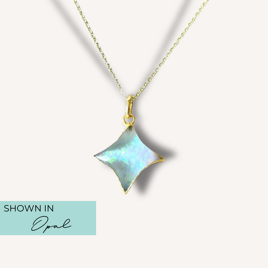 Opal Star Necklace