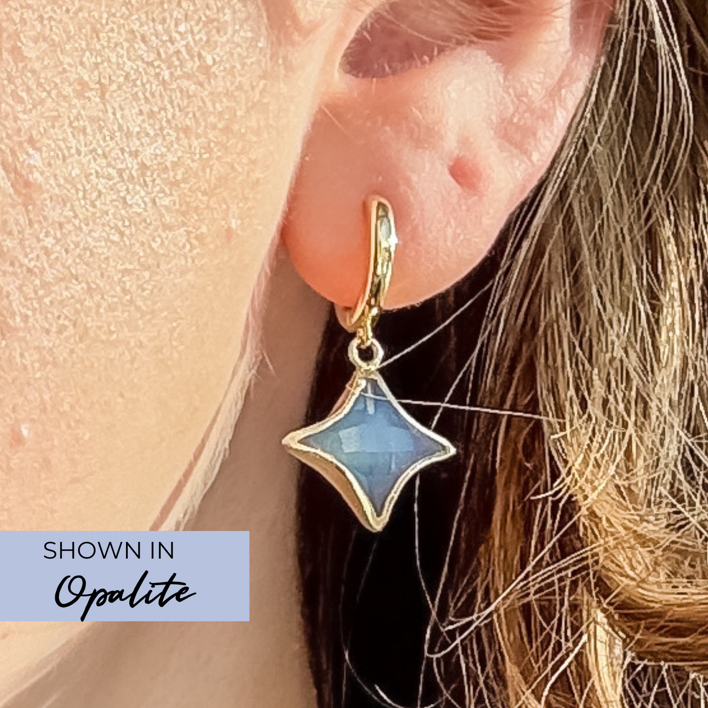 Stella – Huggie Earring in Opalite