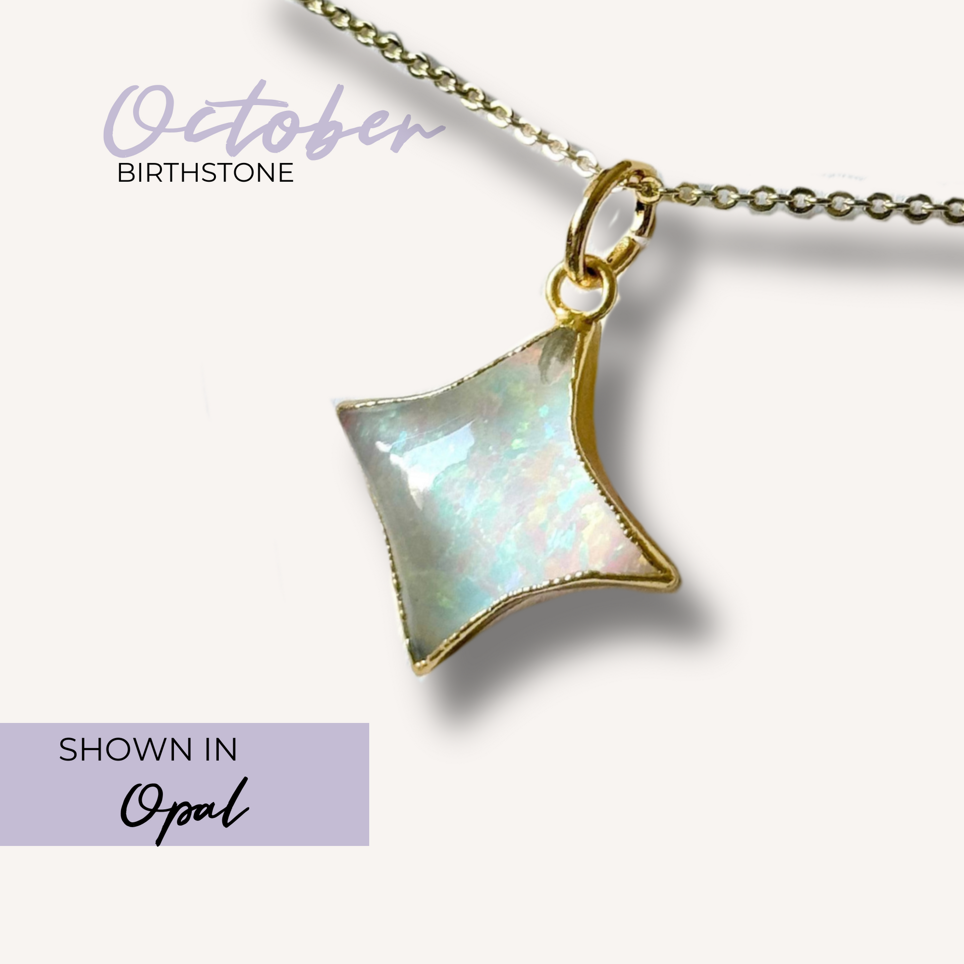 Star Gemstone Necklace - Birthstones