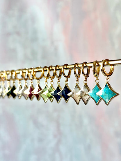 Star Gemstone Huggies- Birthstones