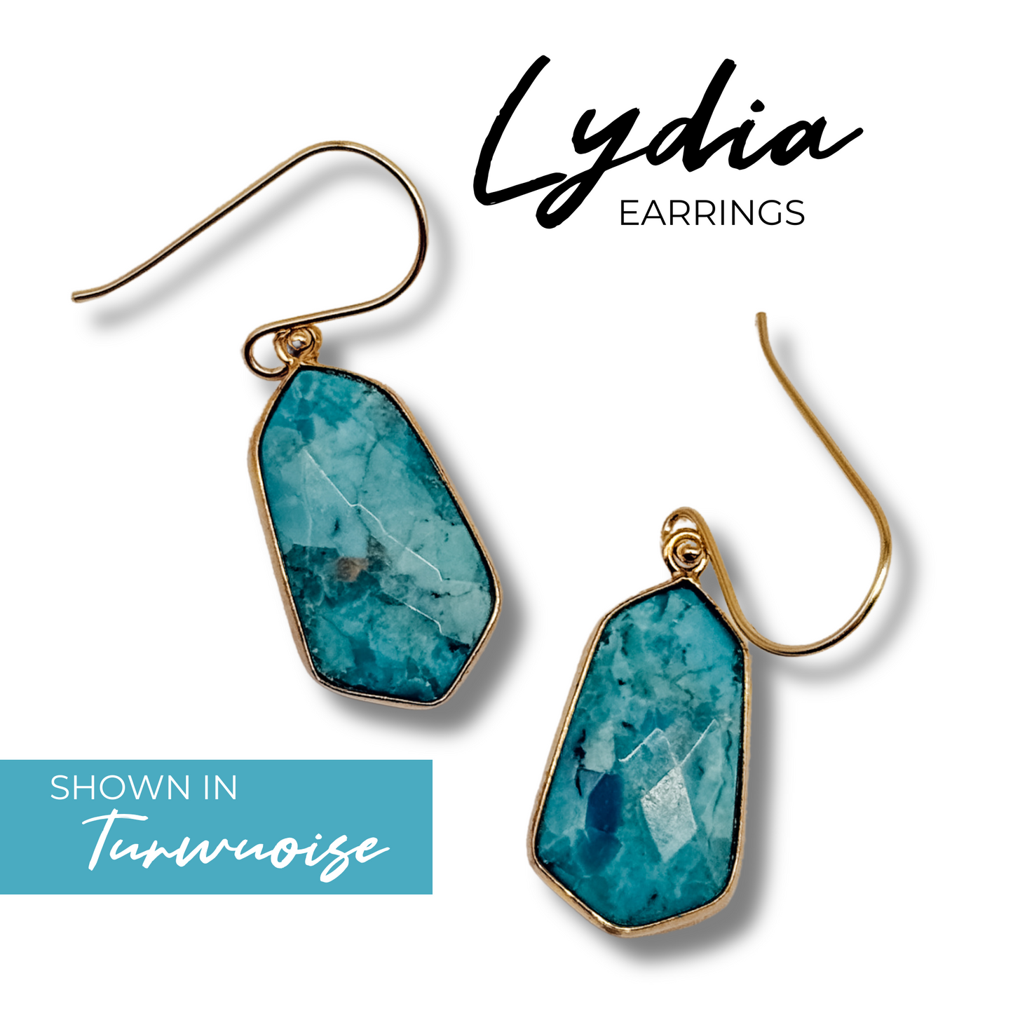 Lightweight Gemstone Lydia Earrings