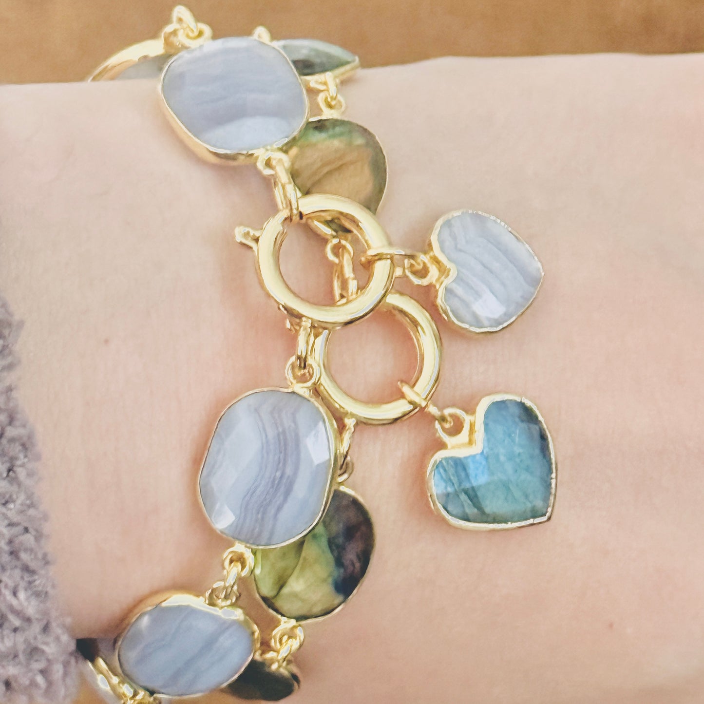 Gemstone Charm Bracelet