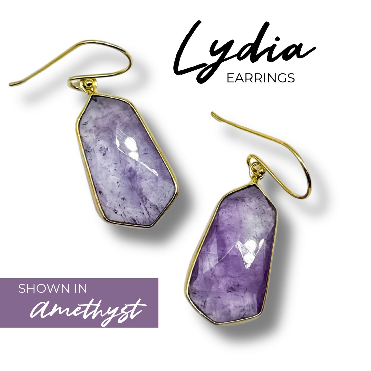 Lightweight Gemstone Lydia Earrings