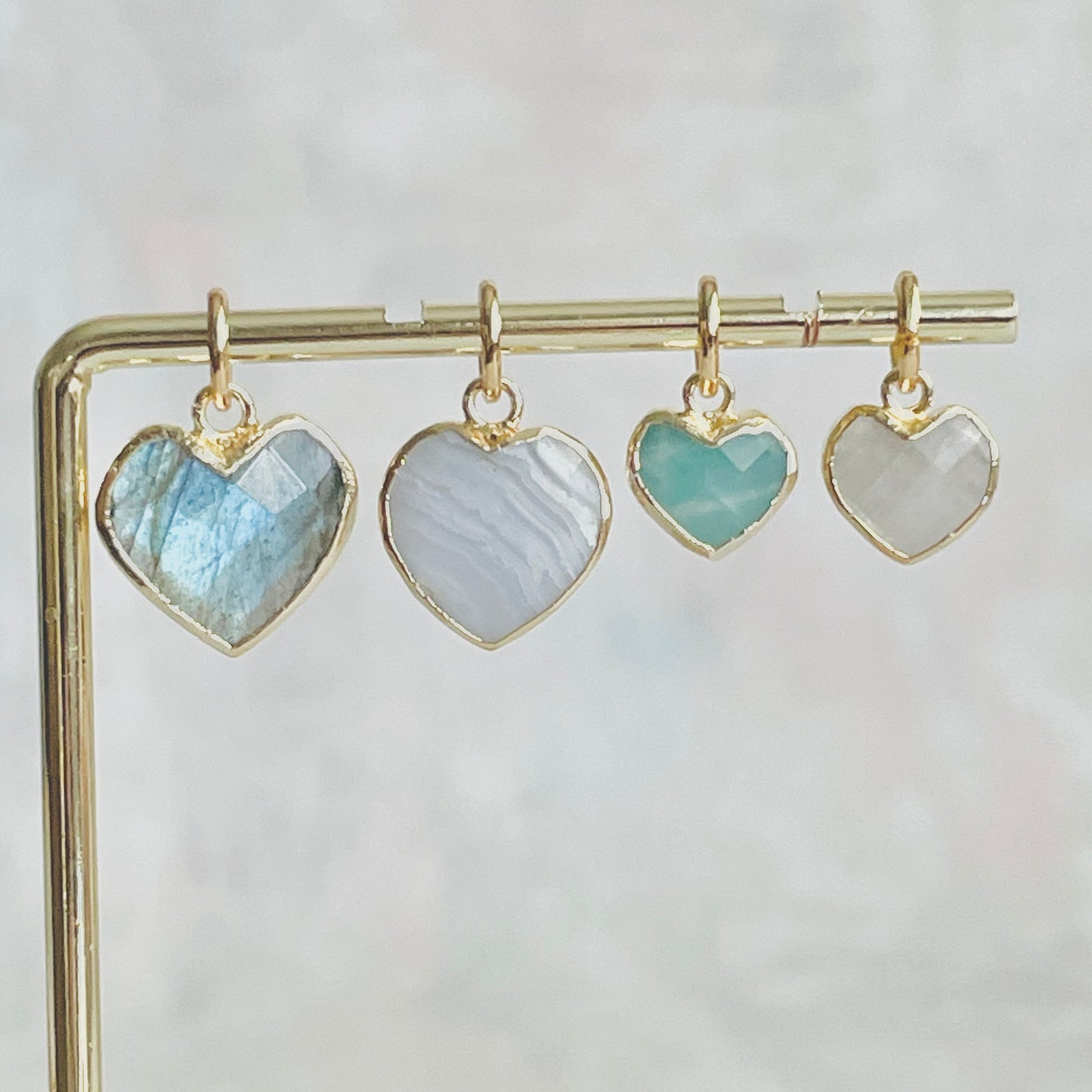 Heart Gemstone Charm