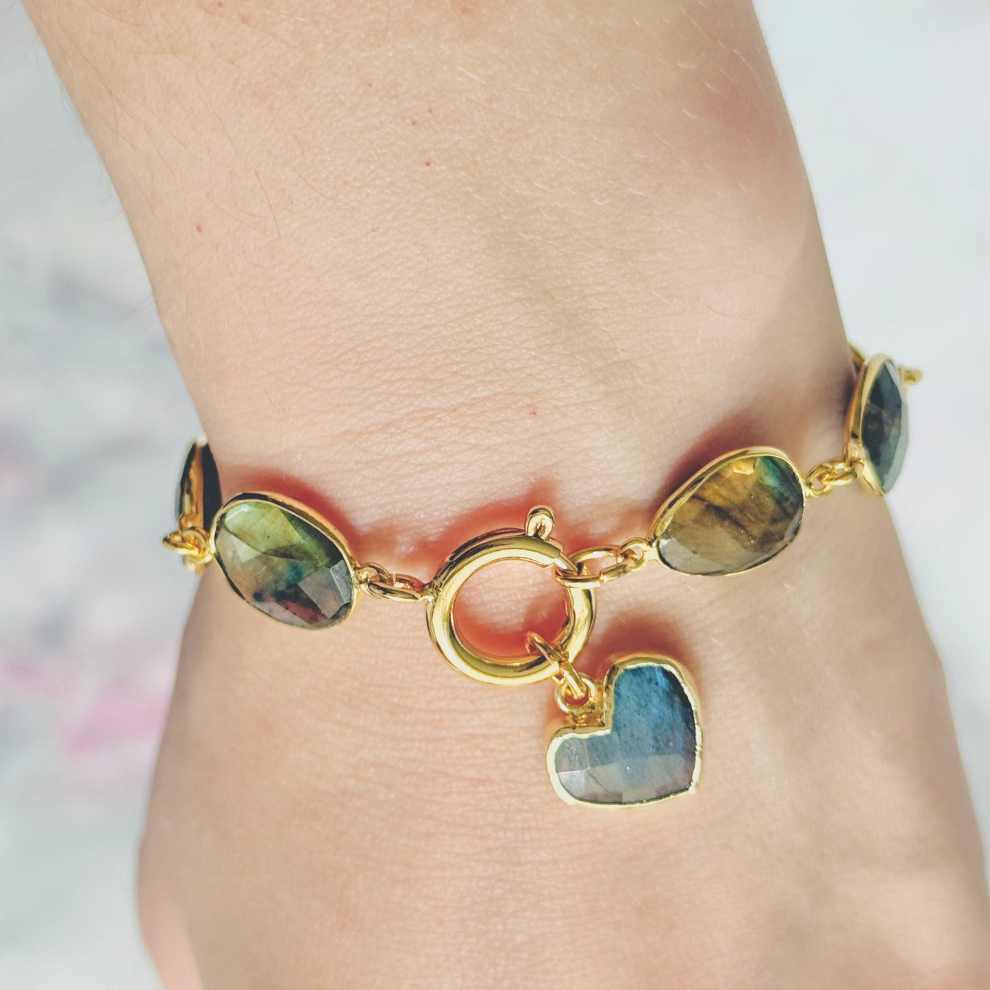 Gemstone Charm Bracelet