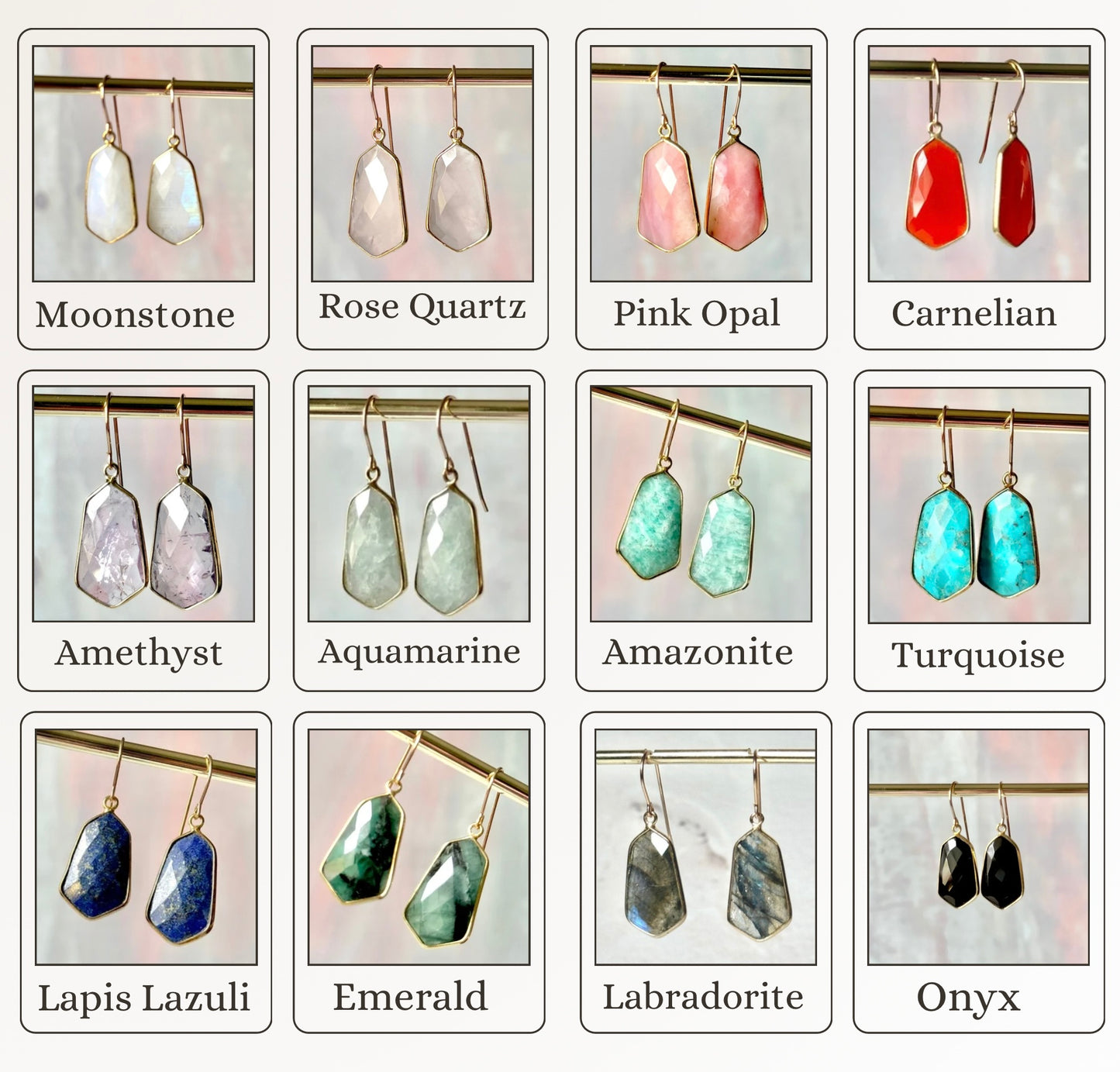 Gemstone Lydia Earrings