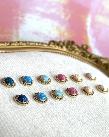 Rainbow Opal Stud Earrings – A Pop of Color & Shine