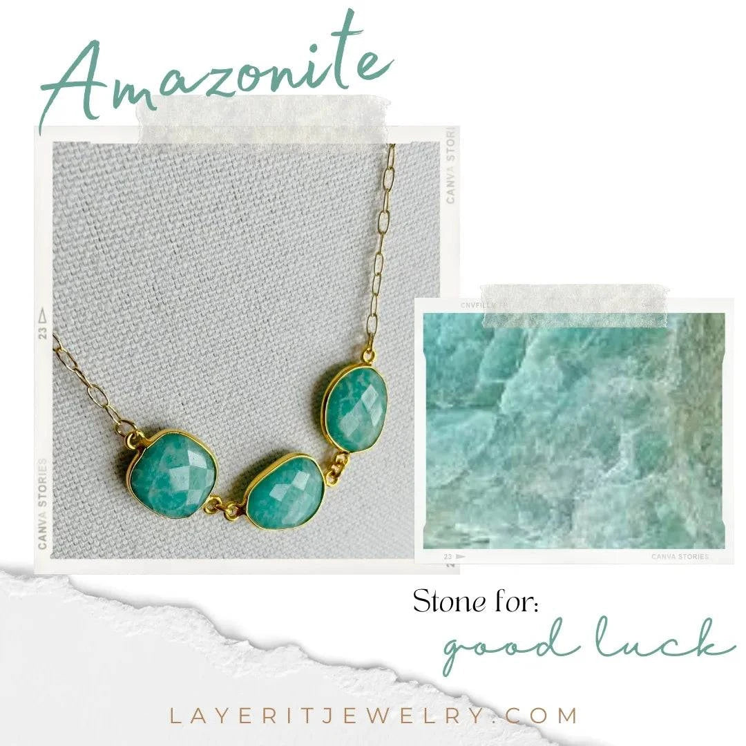 Adjustable Amazonite Necklace - Layer It Jewelry