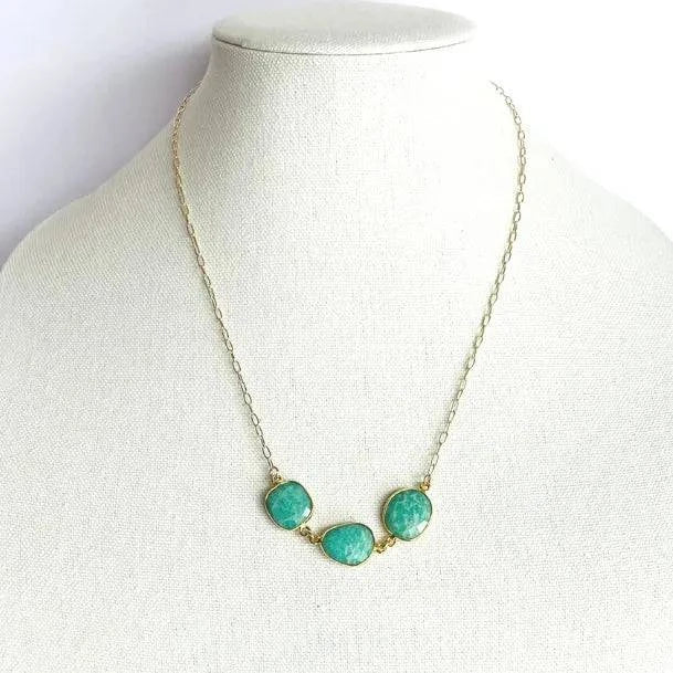 Adjustable Amazonite Necklace - Layer It Jewelry