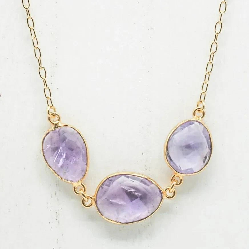 Adjustable Amethyst Necklace - Layer It Jewelry