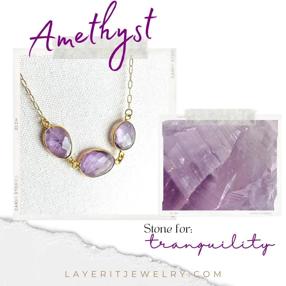 Adjustable Amethyst Necklace - Layer It Jewelry