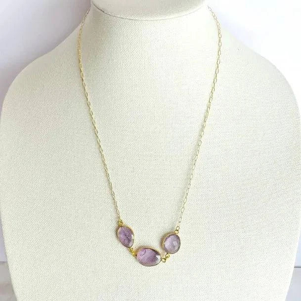 Adjustable Amethyst Necklace - Layer It Jewelry