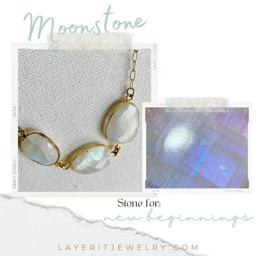 Adjustable Moonstone Necklace - Layer It Jewelry