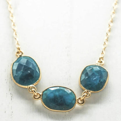 Adjustable Neon Apatite Necklace - Layer It Jewelry