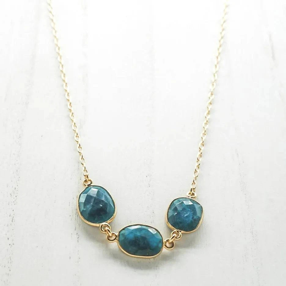 Adjustable Neon Apatite Necklace - Layer It Jewelry