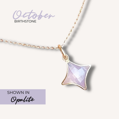 Star Gemstone Necklace - Birthstones