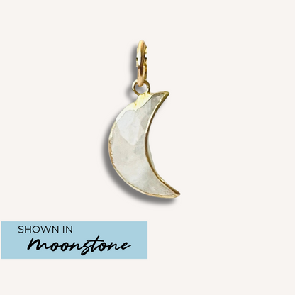 Moon Gemstone Charm