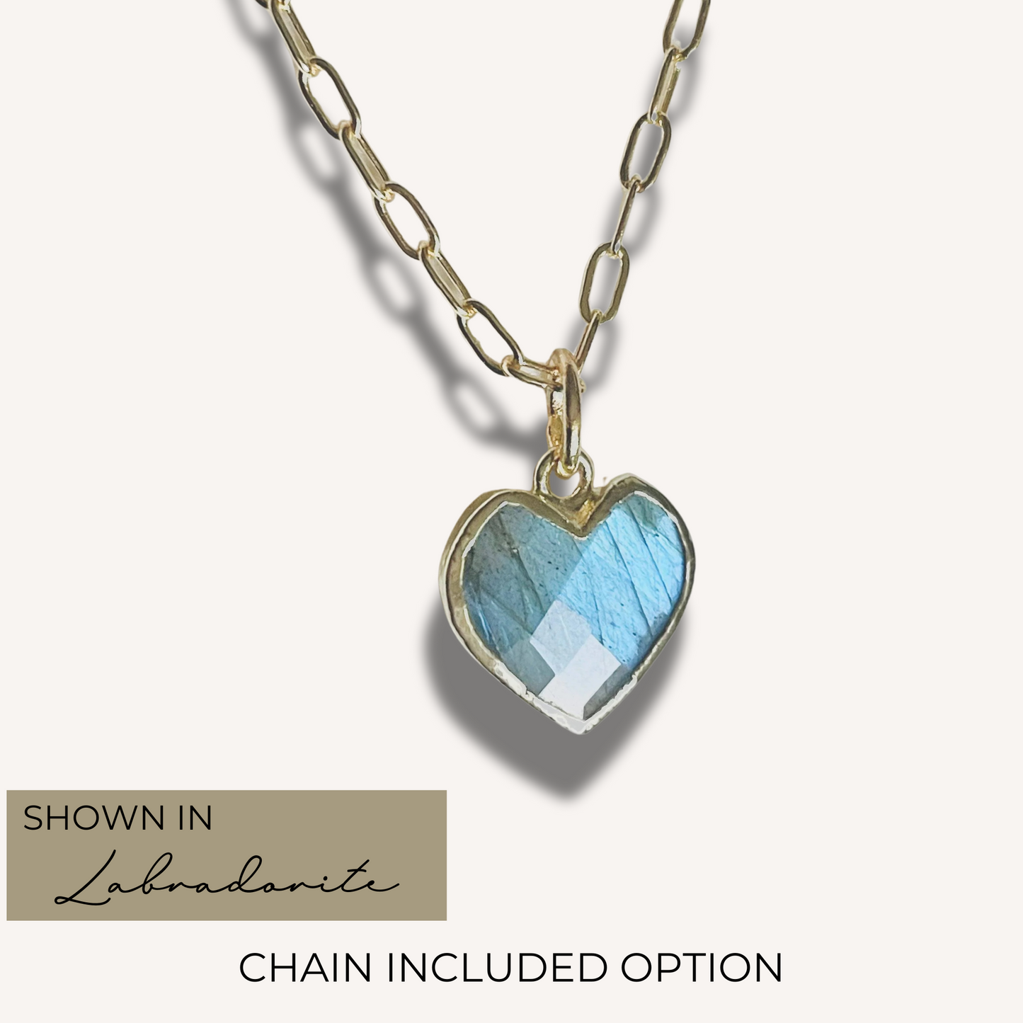 Heart Gemstone Charm