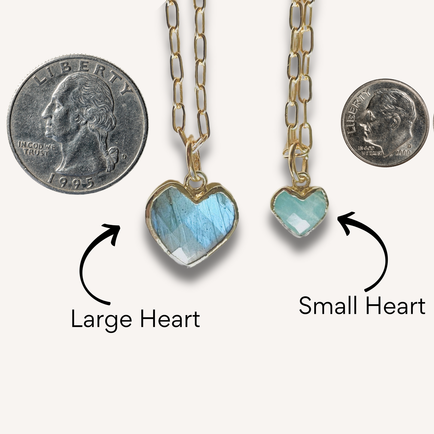 Heart Gemstone Charm